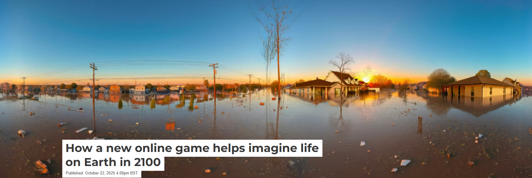 New Orleans in 2100, as imagined by the computer game FutureGuessr. Artefact 3000 / Réseau Action Climat